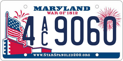 MD license plate 4AC9060