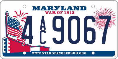 MD license plate 4AC9067