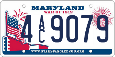 MD license plate 4AC9079