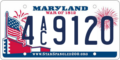 MD license plate 4AC9120
