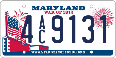 MD license plate 4AC9131