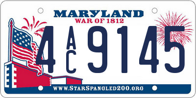 MD license plate 4AC9145