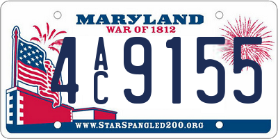 MD license plate 4AC9155
