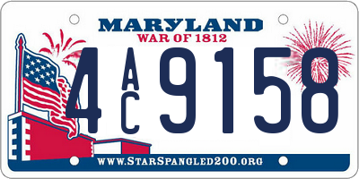 MD license plate 4AC9158