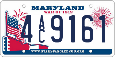 MD license plate 4AC9161