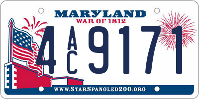 MD license plate 4AC9171