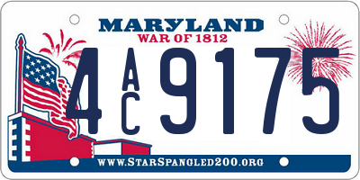 MD license plate 4AC9175