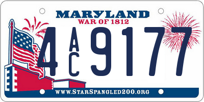 MD license plate 4AC9177