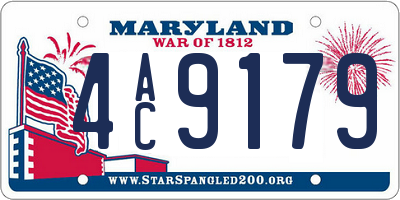 MD license plate 4AC9179
