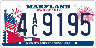 MD license plate 4AC9195