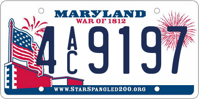 MD license plate 4AC9197