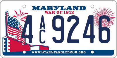 MD license plate 4AC9246