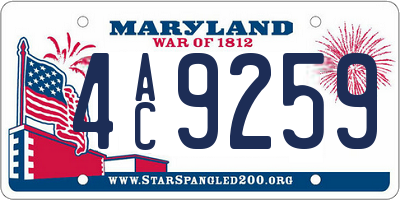 MD license plate 4AC9259