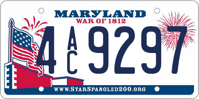 MD license plate 4AC9297