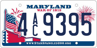 MD license plate 4AC9395