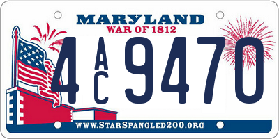 MD license plate 4AC9470