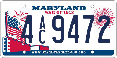 MD license plate 4AC9472