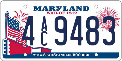 MD license plate 4AC9483