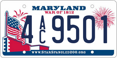 MD license plate 4AC9501