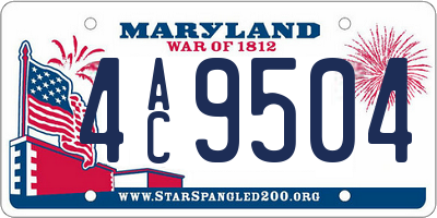 MD license plate 4AC9504
