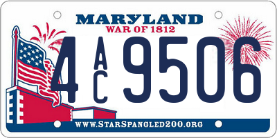 MD license plate 4AC9506