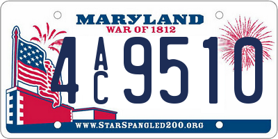 MD license plate 4AC9510