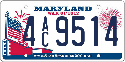 MD license plate 4AC9514