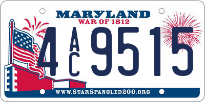 MD license plate 4AC9515