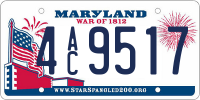 MD license plate 4AC9517