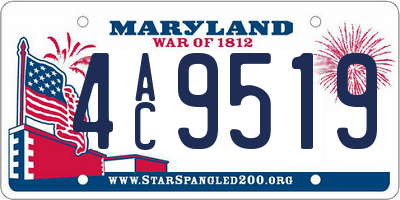 MD license plate 4AC9519