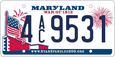 MD license plate 4AC9531