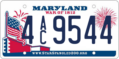 MD license plate 4AC9544