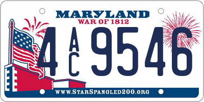 MD license plate 4AC9546