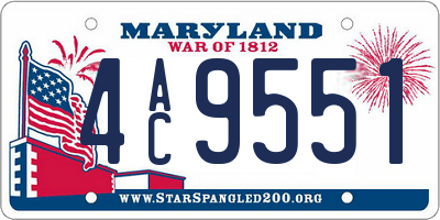 MD license plate 4AC9551