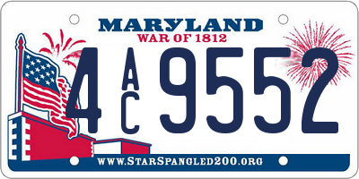 MD license plate 4AC9552