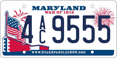 MD license plate 4AC9555
