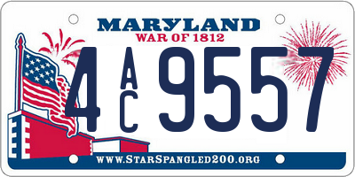 MD license plate 4AC9557