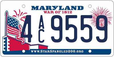 MD license plate 4AC9559