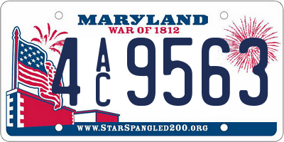 MD license plate 4AC9563