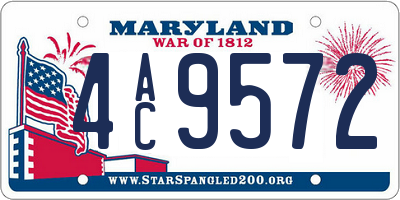 MD license plate 4AC9572