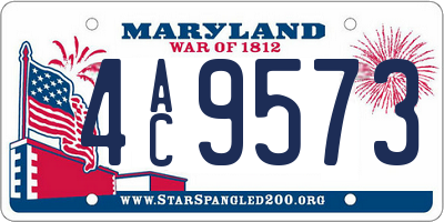 MD license plate 4AC9573