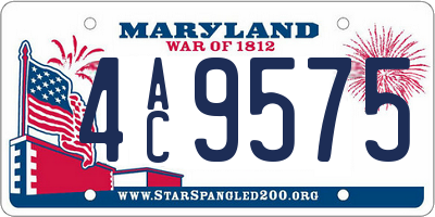 MD license plate 4AC9575