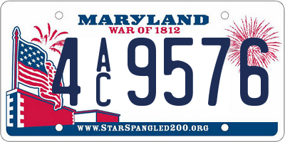 MD license plate 4AC9576