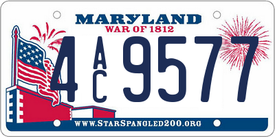 MD license plate 4AC9577