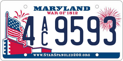 MD license plate 4AC9593