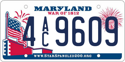 MD license plate 4AC9609