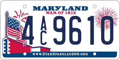 MD license plate 4AC9610