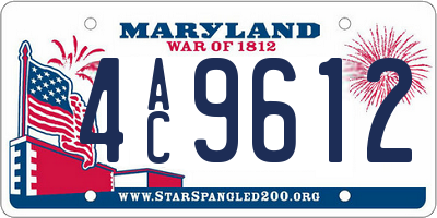 MD license plate 4AC9612
