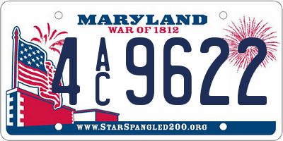 MD license plate 4AC9622