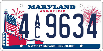 MD license plate 4AC9634